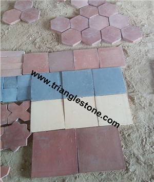 Clay flooring tiles 